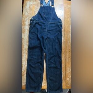 Dickies Denim Bib Carpenter Overalls Size Large Mens